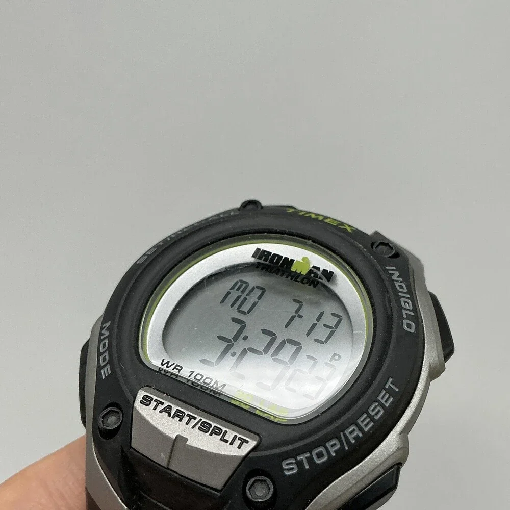 Timex Ironman Triathlon T5K412 Mens Watch 44mm Digital Black Strap Indiglo 100M